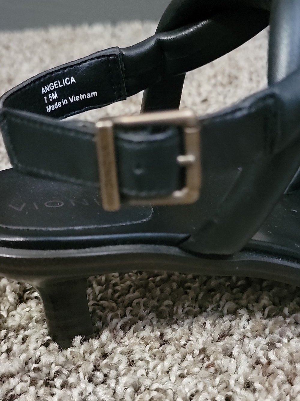 Vionic Black Braided-Strap Women's Heels - Picture 8 of 9